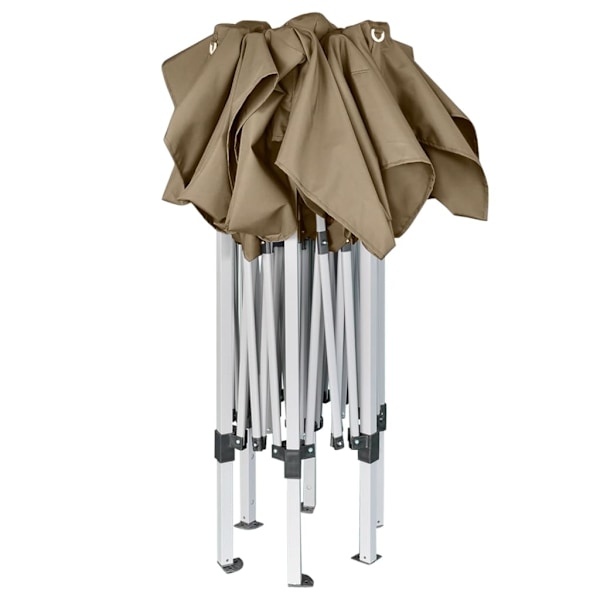 vidaXL Pop-Up Hopfällbart partytält sexkantigt taupe 220g/m² Taupe