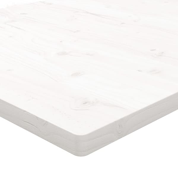 vidaXL Bordsskiva 80x40x2,5 cm massiv furu rektangulär Vit