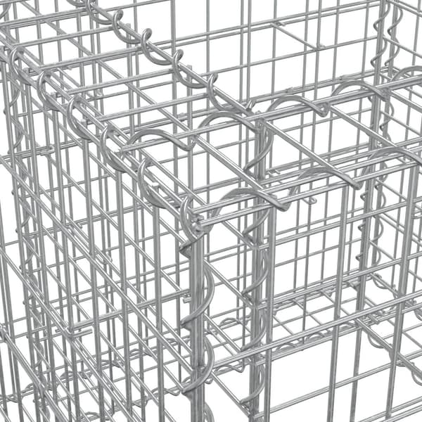 vidaXL Gabionkorg silver 70x70x65 cm galvaniserat järn Silver