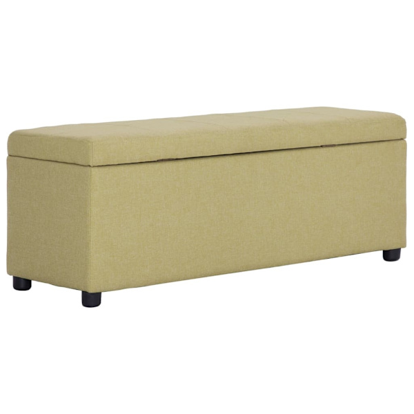 vidaXL Bänk med förvaringsutrymme 116 cm grön polyester Grön