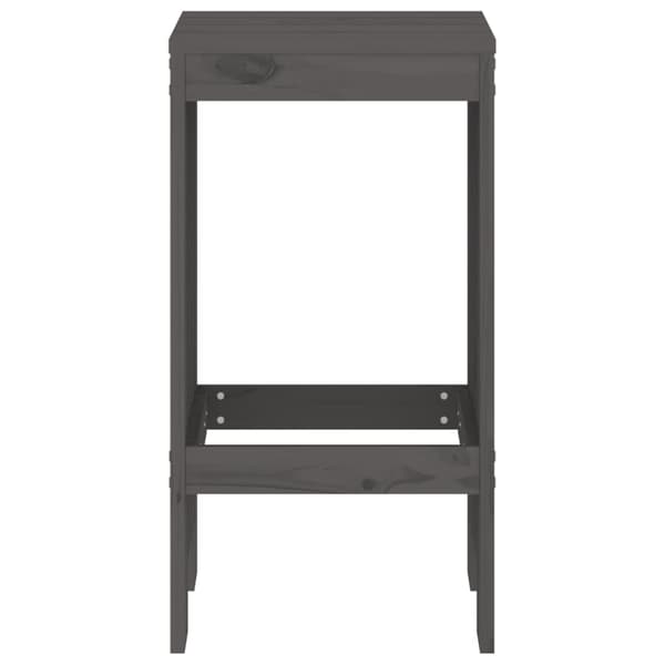 vidaXL Barstolar 2 st grå 40x36x75 cm massiv furu Grå
