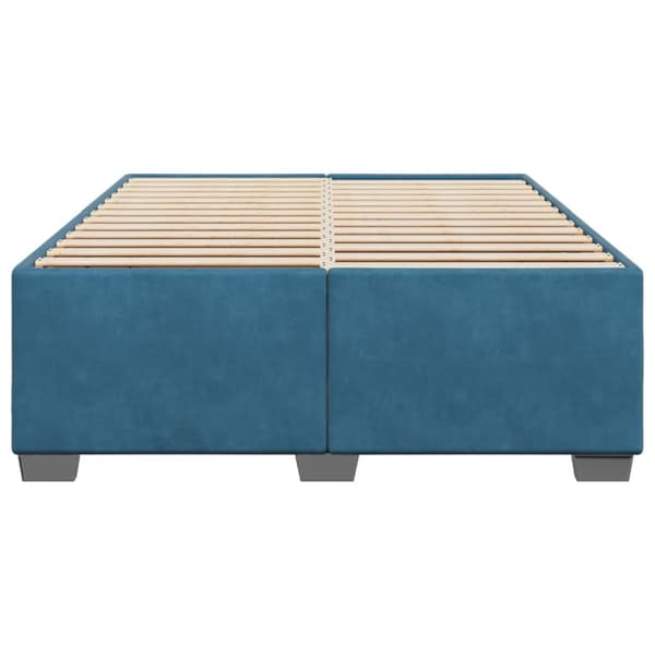vidaXL Sängram blå 160x200 cm sammet Blå