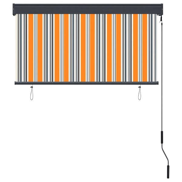 vidaXL Rullgardin utomhus 120x250 cm gul och blå multifärg
