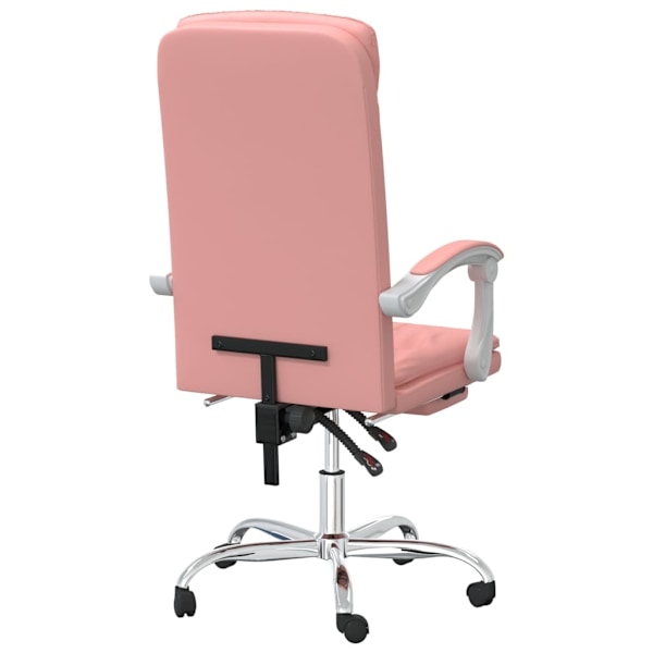 vidaXL Kontorsstol rosa konstläder Rosa
