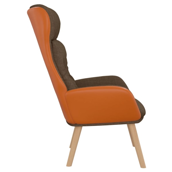vidaXL Vilstol brun tyg och PVC Brun