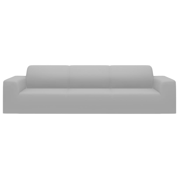 vidaXL Sofföverdrag 4-sits med stretch grå polyesterjersey grå