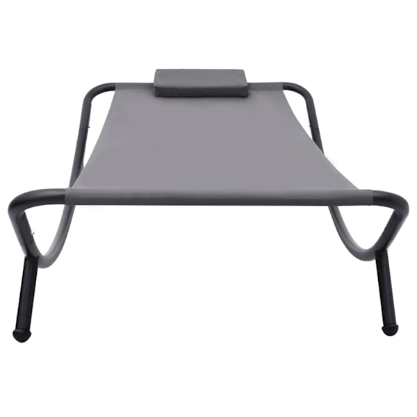 vidaXL Trädgårdssäng grå 200x90 cm stål grå