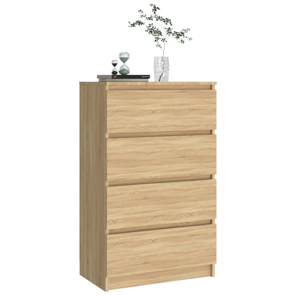 vidaXL Byrå sonoma-ek 60x35x98,5 cm konstruerat trä Brun