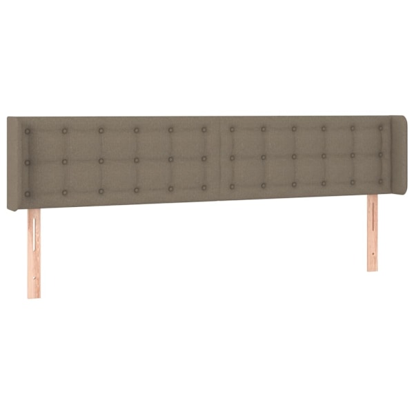 vidaXL Sänggavel LED taupe 183x16x78/88 cm tyg Taupe