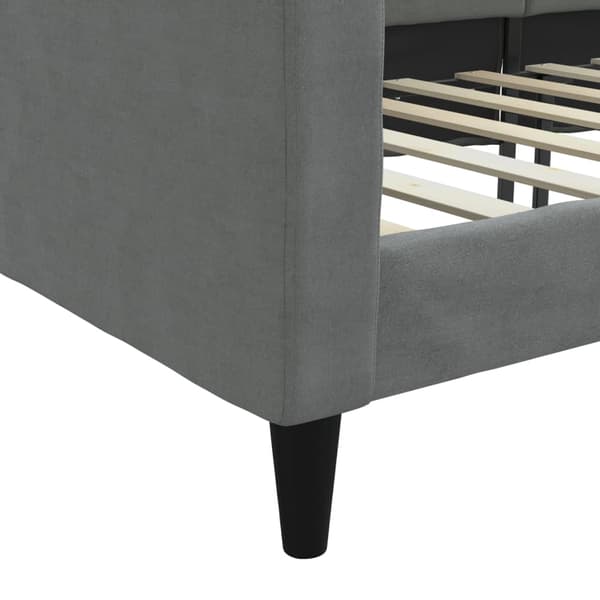 vidaXL Dagbädd mörkgrå 90x200 cm tyg Grå