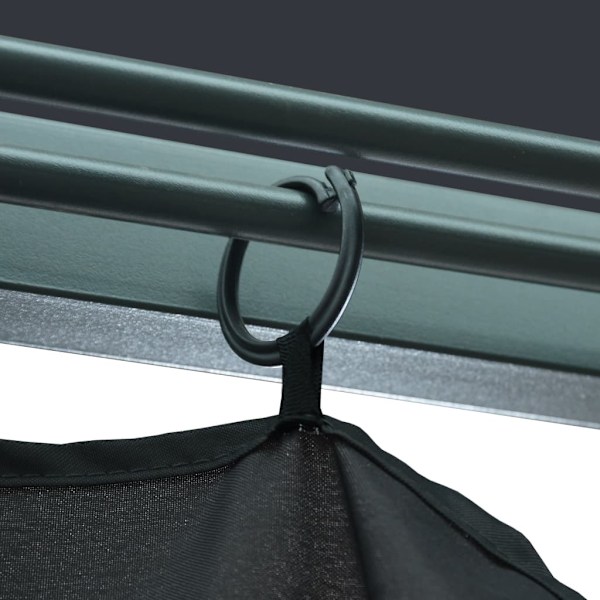 vidaXL Paviljong med gardiner 300x300 cm antracit aluminium Antracit