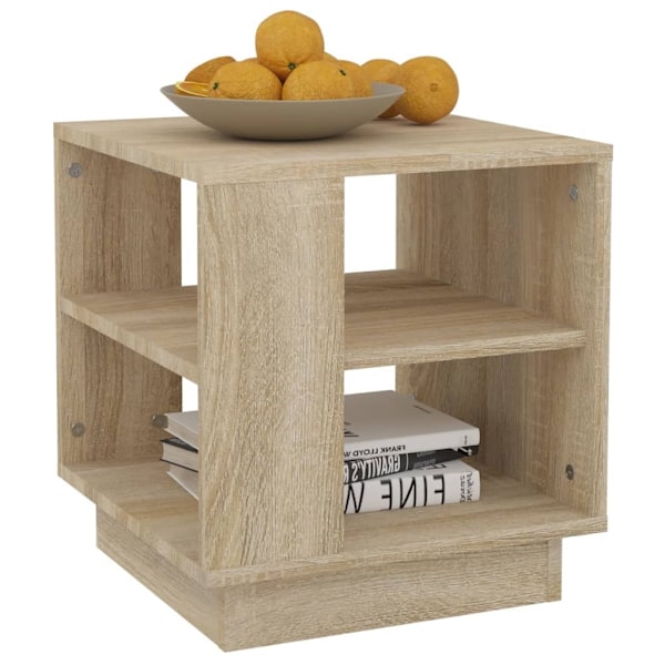 vidaXL Soffbord sonoma-ek 40x40x43 cm konstruerat trä Beige