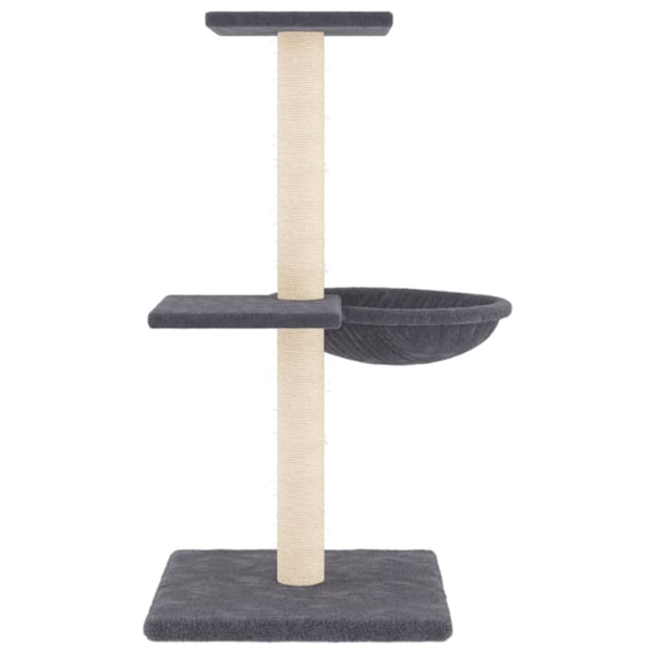 vidaXL Klösträd med sisalpelare mörkgrå 72 cm Grå