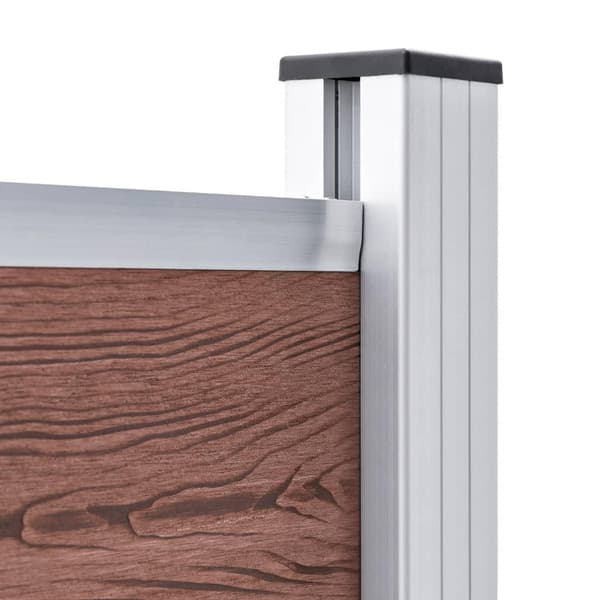 vidaXL Staketpanel WPC 95x186 cm brun Brun