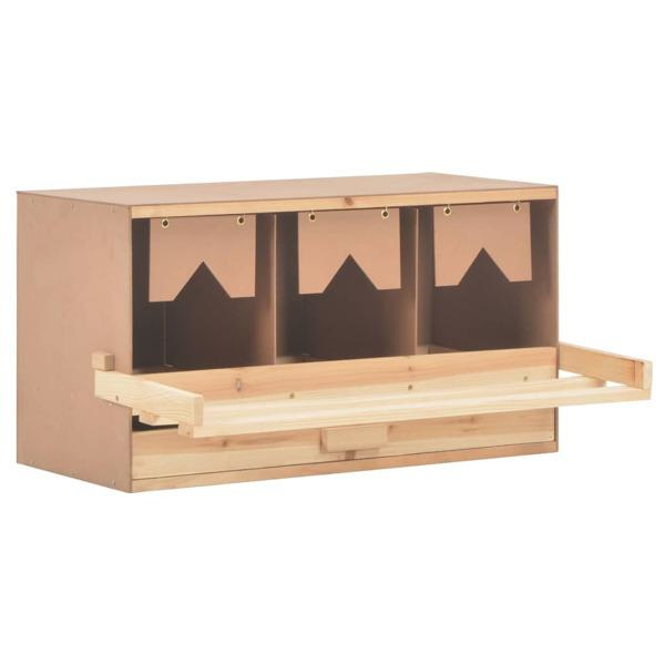 vidaXL Värprede 3 fack 72x33x38 cm massiv furu