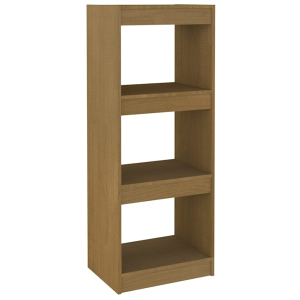 vidaXL Bokhylla/Rumsavdelare honungsbrun 40x30x103,5 cm massiv furu Brun