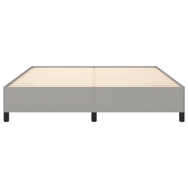 vidaXL Sängram ljusgrå 160x200 cm tyg Grå