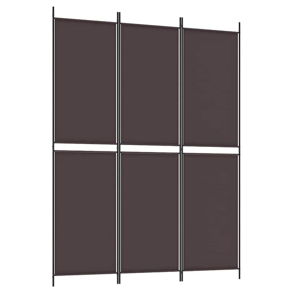 vidaXL Rumsavdelare 3 paneler 150 x 200 cm brun tyg Brun