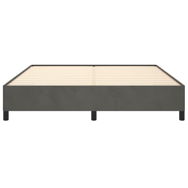 vidaXL Sängram utan madrass mörkgrå 180x200 cm sammet Grå