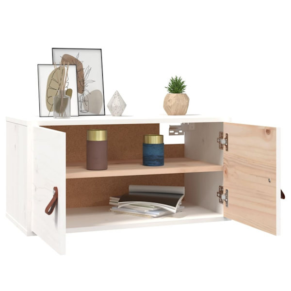 vidaXL Väggskåp vit 60x30x30 cm massiv furu Vit
