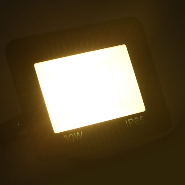 vidaXL Strålkastare 2 st 30 W LED varmvit Svart