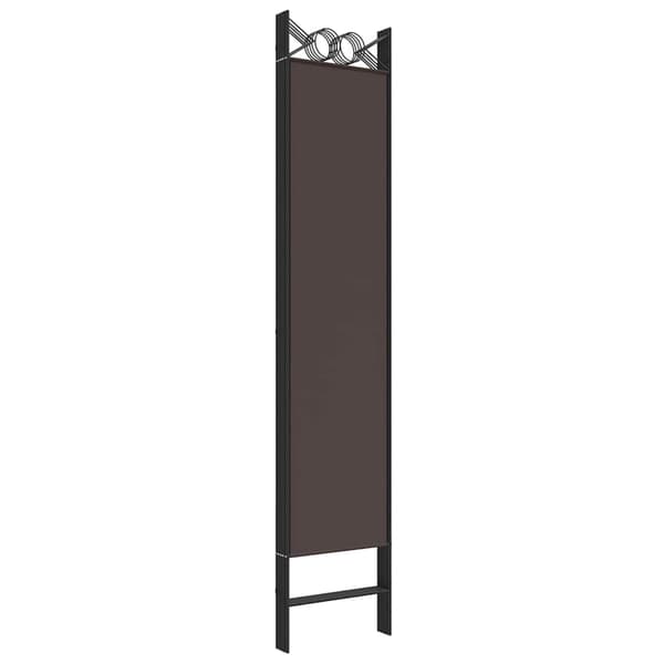 vidaXL Rumsavdelare 6 paneler brun 240x200 cm tyg Brun