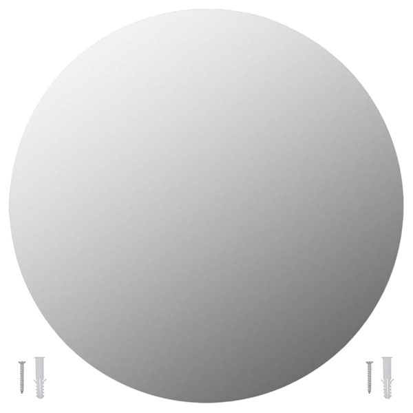 vidaXL Väggspegel med LED-belysning rund Silver