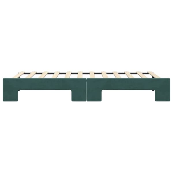 vidaXL Dagbädd utdragbar mörkgrå 90x200 cm sammet Grön