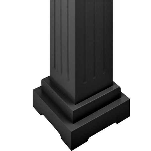 vidaXL Klassisk blompelare svart 17x17x66 cm MDF Svart