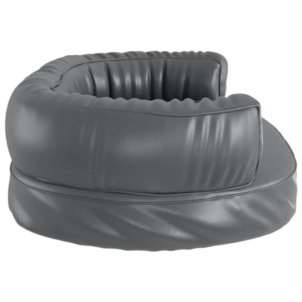 vidaXL Ergonomisk hundbädd grå 60x42 cm konstläder Grå