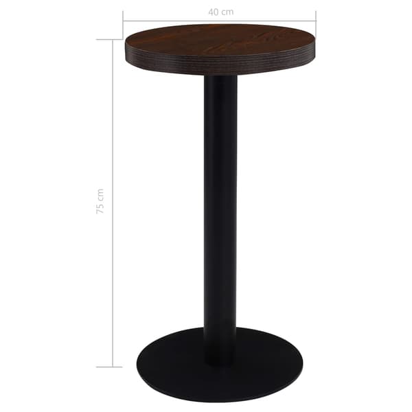 vidaXL Bistrobord mörkbrun 40 cm MDF Brun