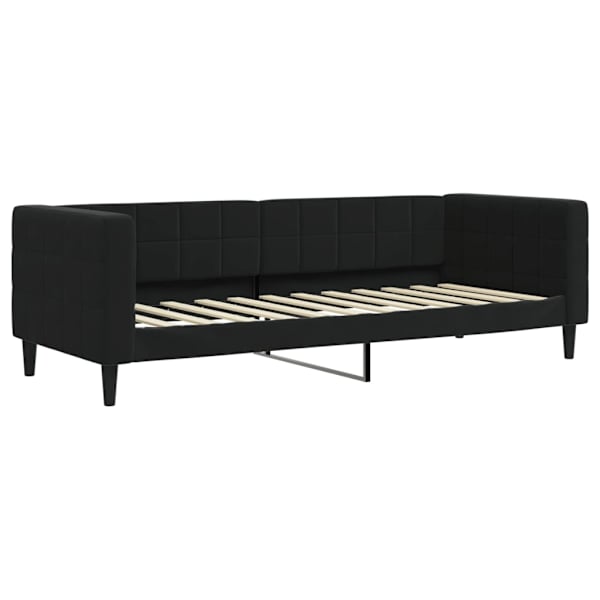 vidaXL Dagbädd med madrasser utdragbar svart 80x200 cm sammet Svart