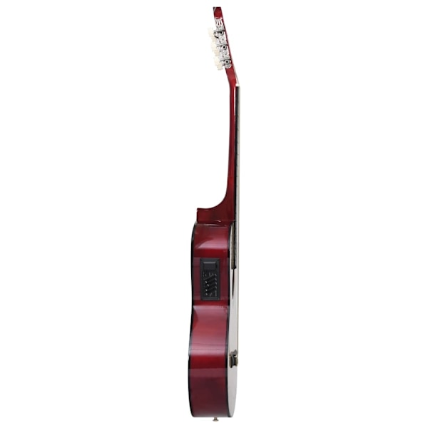 vidaXL Gitarr 12 delar med EQ-pedal 6 och strängar western Brun