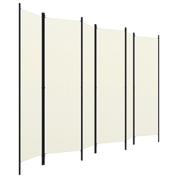vidaXL Rumsavdelare 6 paneler vit 300x180 cm Vit