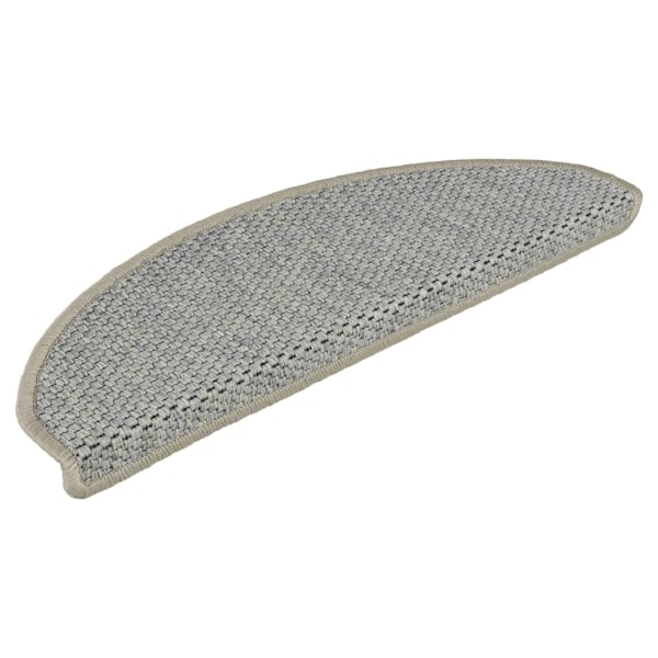 vidaXL Trappstegsmattor självhäftande sisal 15 st 65x21x4 cm ljusgrön grå
