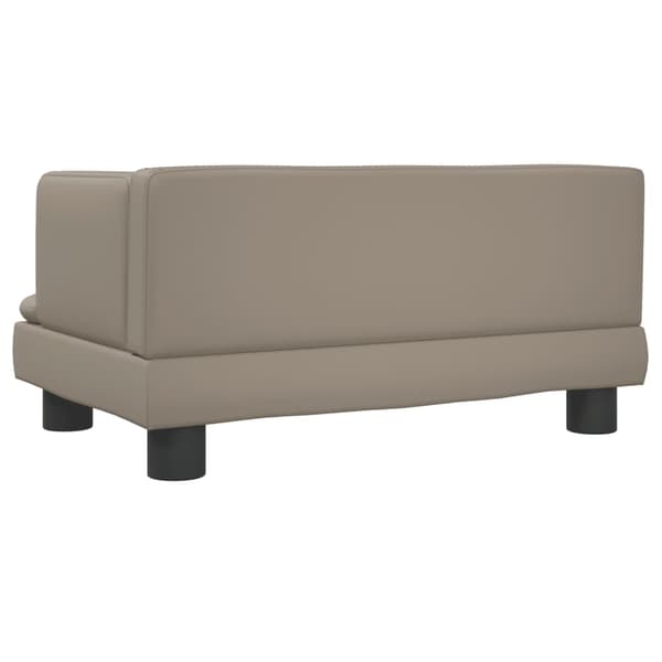 vidaXL Barnsoffa cappuccino 60x40x30 cm konstläder Brun