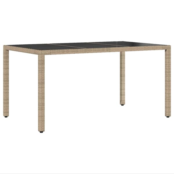vidaXL Trädgårdsmöbelset 7 pcs Beige konstrotting Beige