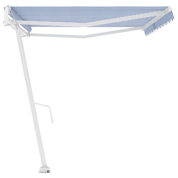 vidaXL Fristående markis automatisk 500x300 cm blå/vit Blå