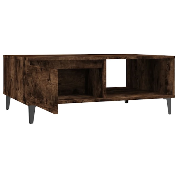 vidaXL Soffbord rökfärgad ek 90x60x35 cm konstruerat trä Brun