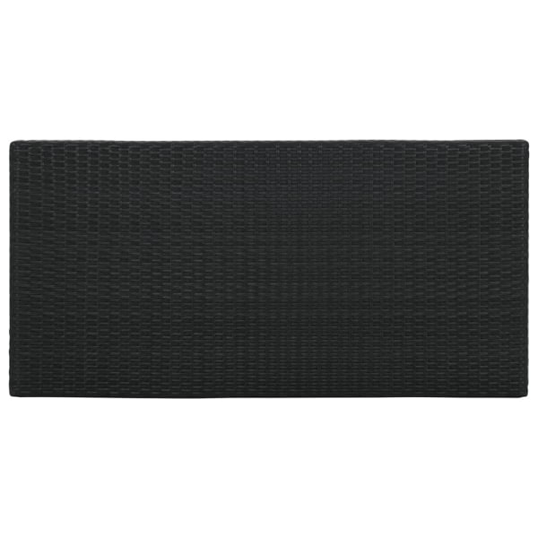 vidaXL Barbord med förvaringshyllor svart 120x60x110 cm konstrotting Svart