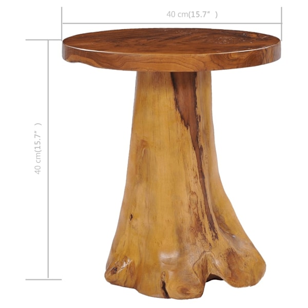 vidaXL Soffbord 40x40 cm massiv teak Brun