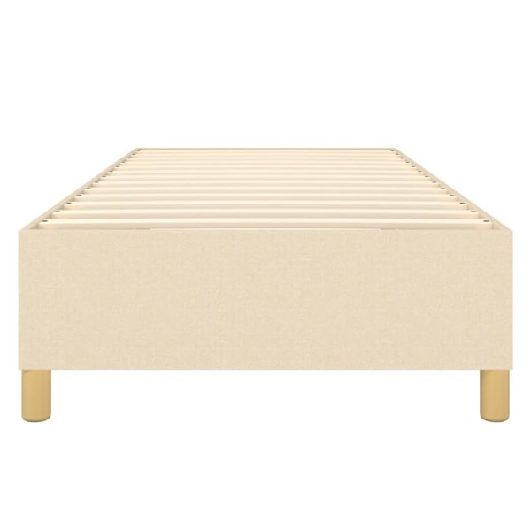 vidaXL Sängram utan madrass cremefärgad 80x200 cm tyg Kräm