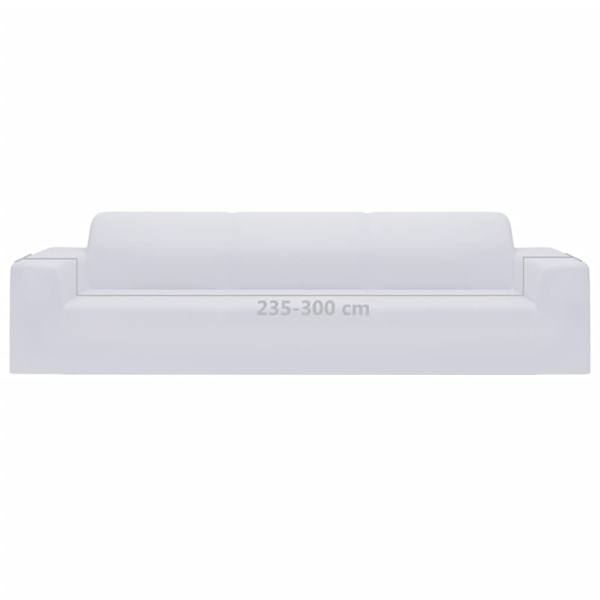vidaXL Sofföverdrag 4-sits med stretch vit polyesterjersey Vit