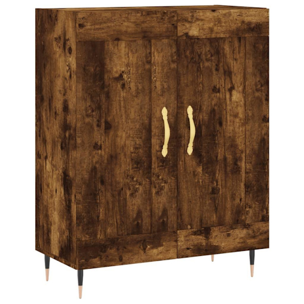 vidaXL Skänk rökfärgad ek 69,5x34x90 cm konstruerat trä Brun