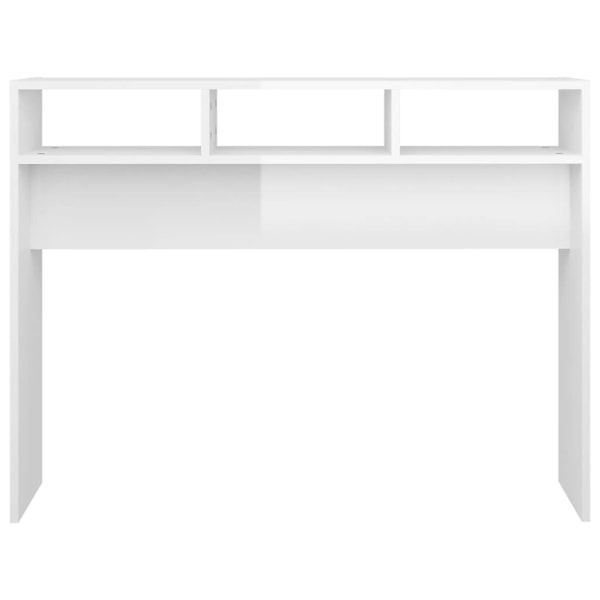 vidaXL Konsolbord vit högglans 105x30x80 cm konstruerat trä Vit