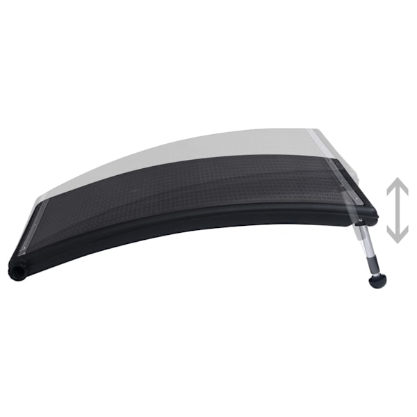 vidaXL Rundad solpanel för pool 2 st 110x65 cm Svart