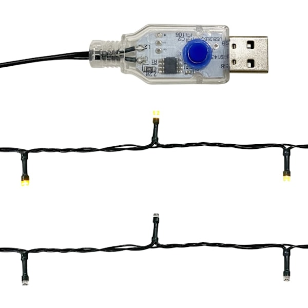 vidaXL Julgirlang med LED-lampor 20 m guld Guld