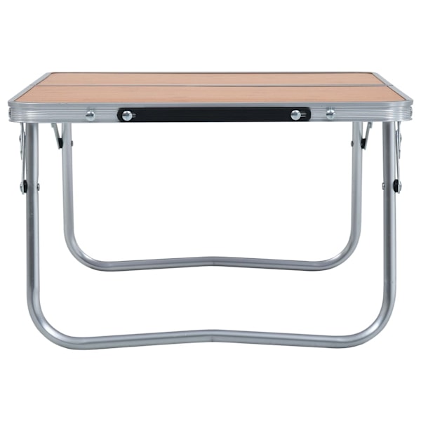 vidaXL Hopfällbart campingbord brun aluminium 60x40 cm Brun