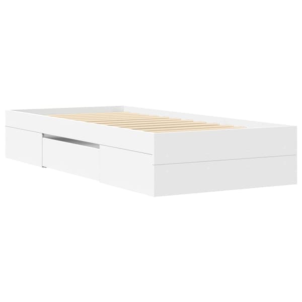 vidaXL Sängram vit 90x190 cm konstruerat trä Vit