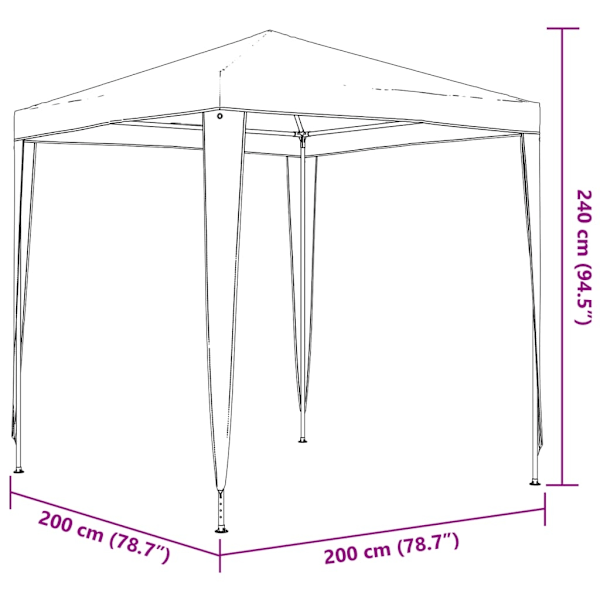 vidaXL Partytält 2x2 m grön Grön